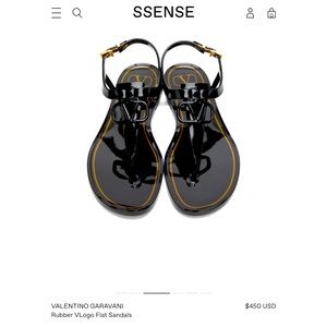 Valentino Rubber Thong Flat Sandal